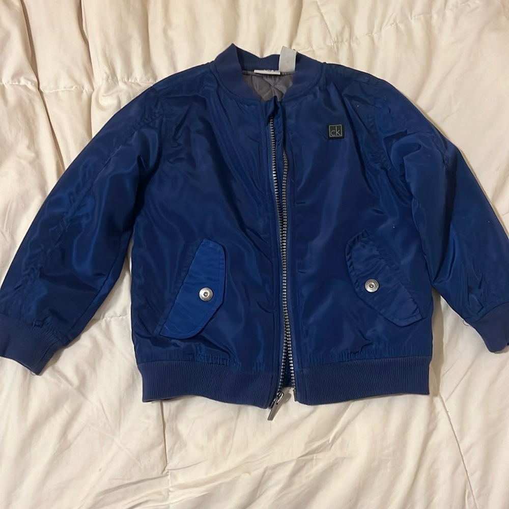 Navy blue Calvin Klein.  Gently used